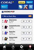 Coral Horse Race Betting App